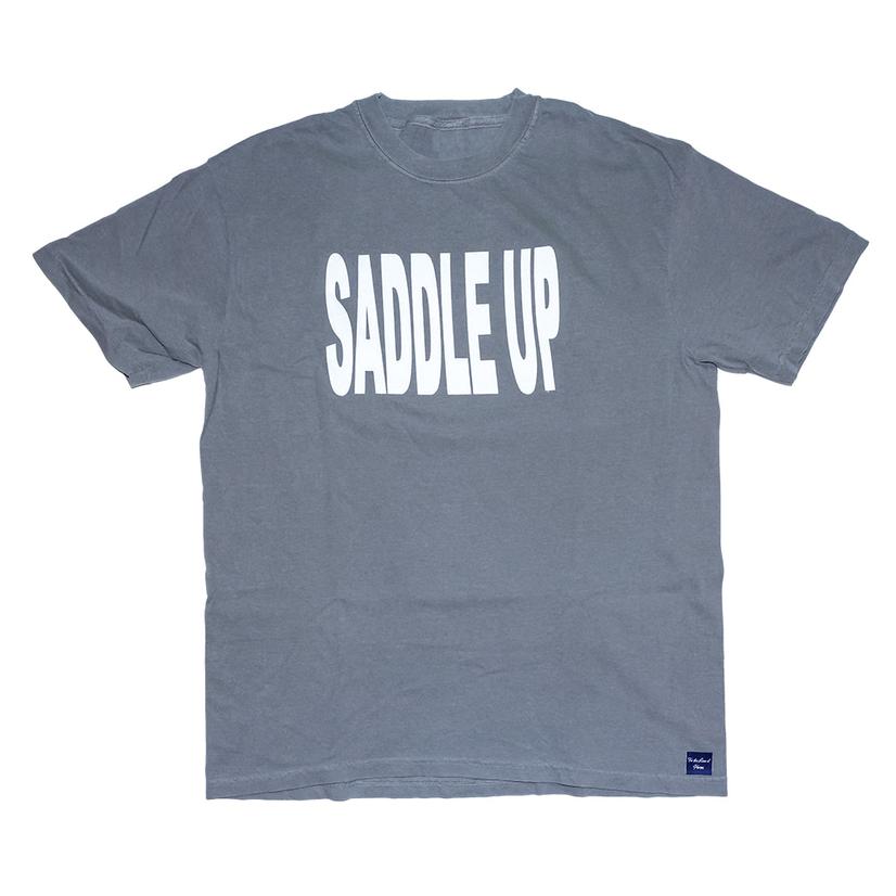  For The Love Of Horses Grey Saddle Up Men's Tee