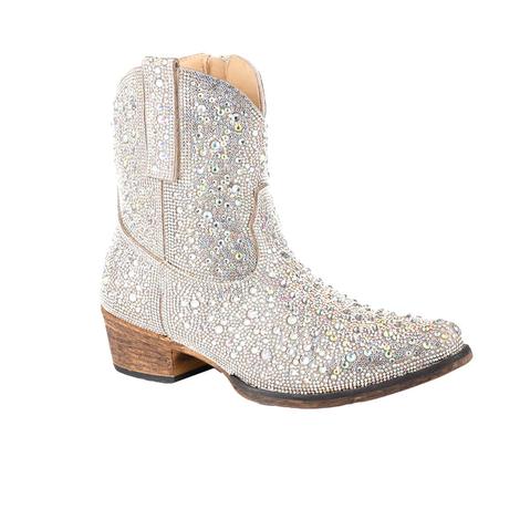 Roper All Over Silver Crystal Women's Bootie