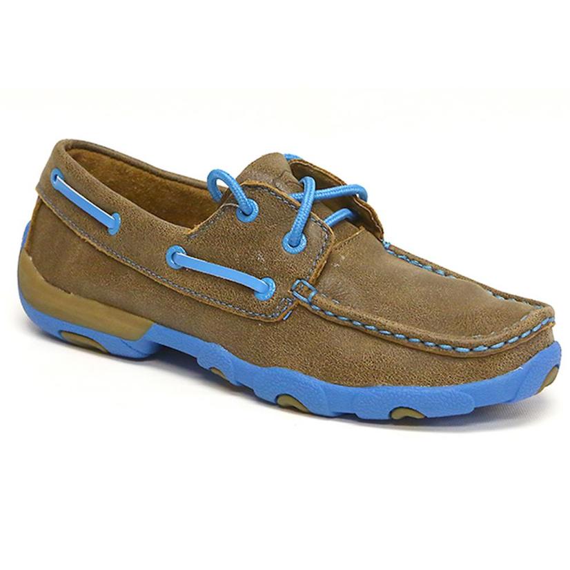 Twisted X Womens Driving Moc Neon Blue 