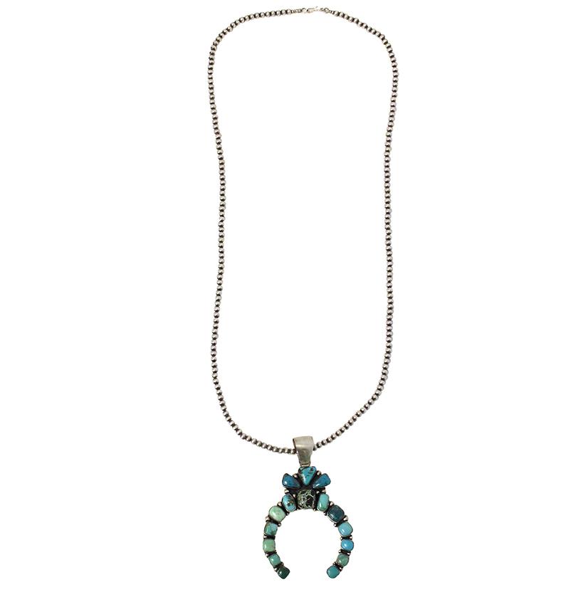 STT Turquoise Stone Pendant Necklace