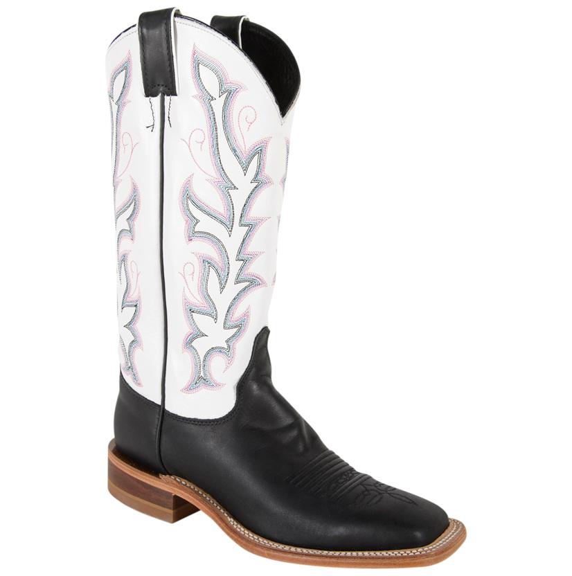 black and white cowboy boots womens