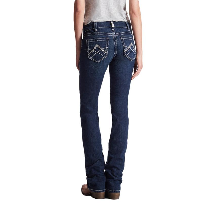 Ariat Womens Western Real Straight Icon Ocean Jeans