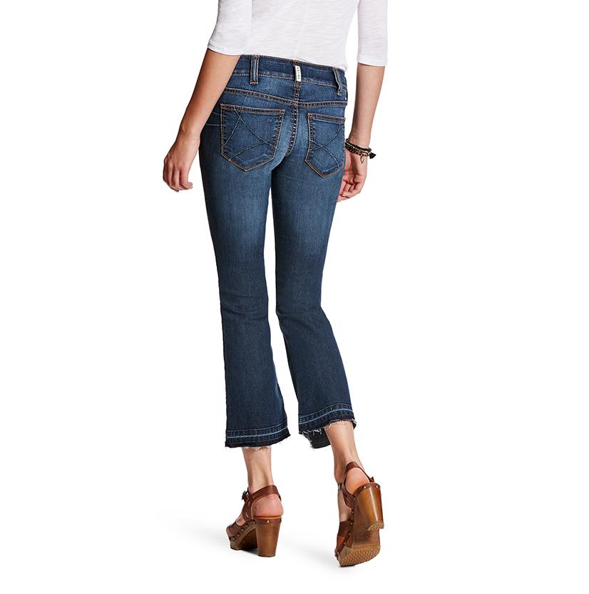 women's flare cropped jeans