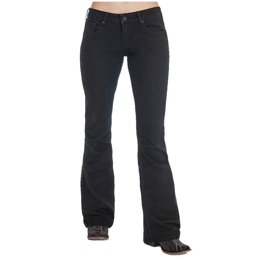 Women's Black Trouser Jeans by Cowgirl Tuff