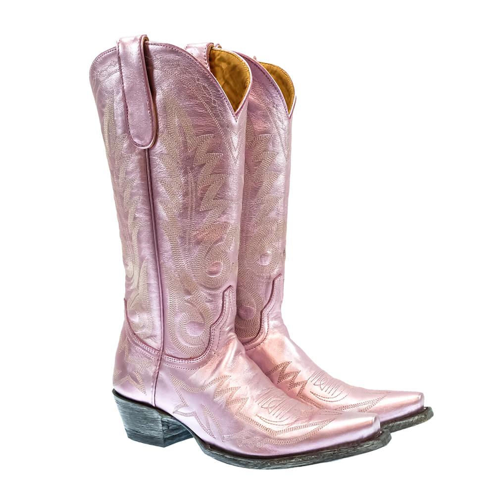L 175-571 OLD GRINGO NEVADA HOT PINK MAGENTA 8 LEATHER BOOTS